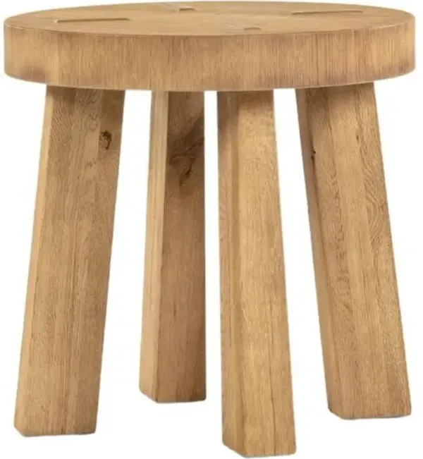 Sadira Oak End Table - Natural - Amber Lewis x Four Hands - Brown
