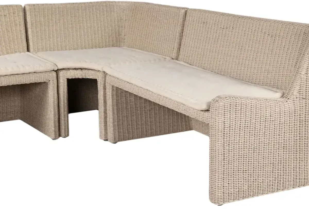 Senna L-Shape Outdoor Dining Banquette