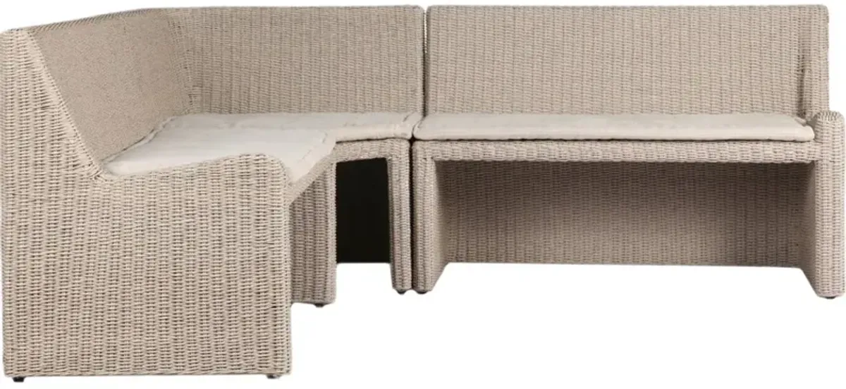 Senna L-Shape Outdoor Dining Banquette