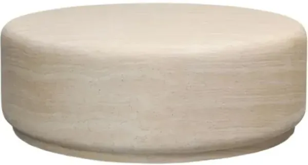 Venetia Outdoor Concrete Coffee Table - Sand Striae - Amber Lewis x Four Hands - Beige