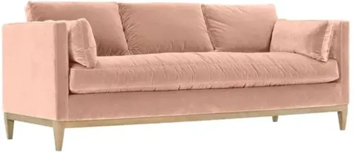 Elodie Velvet Bench-Seat Sofa
