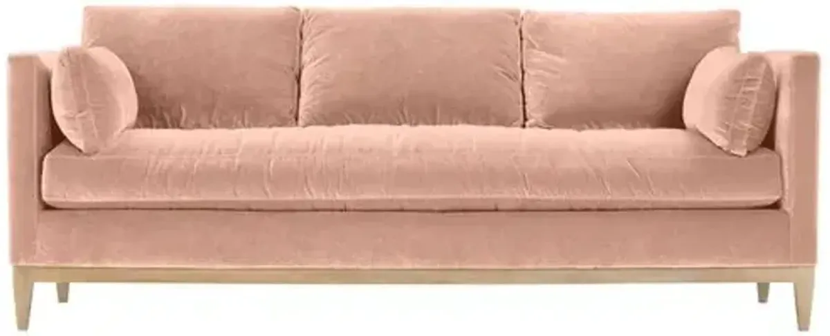 Elodie Velvet Bench-Seat Sofa