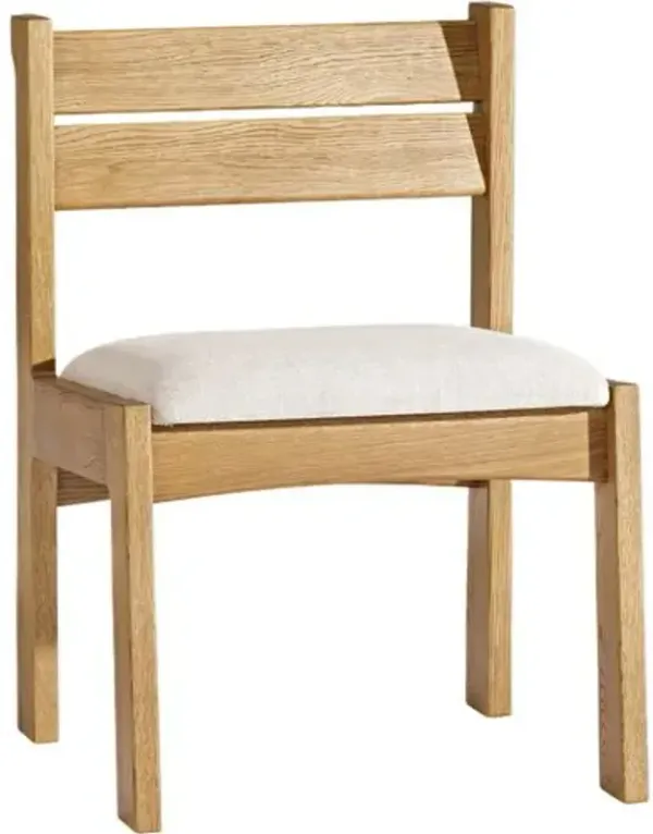 Set of 2 Baramo Performance Dining Side Chairs - Light Oak/Oatmeal Linen - Tulsi Home - Beige