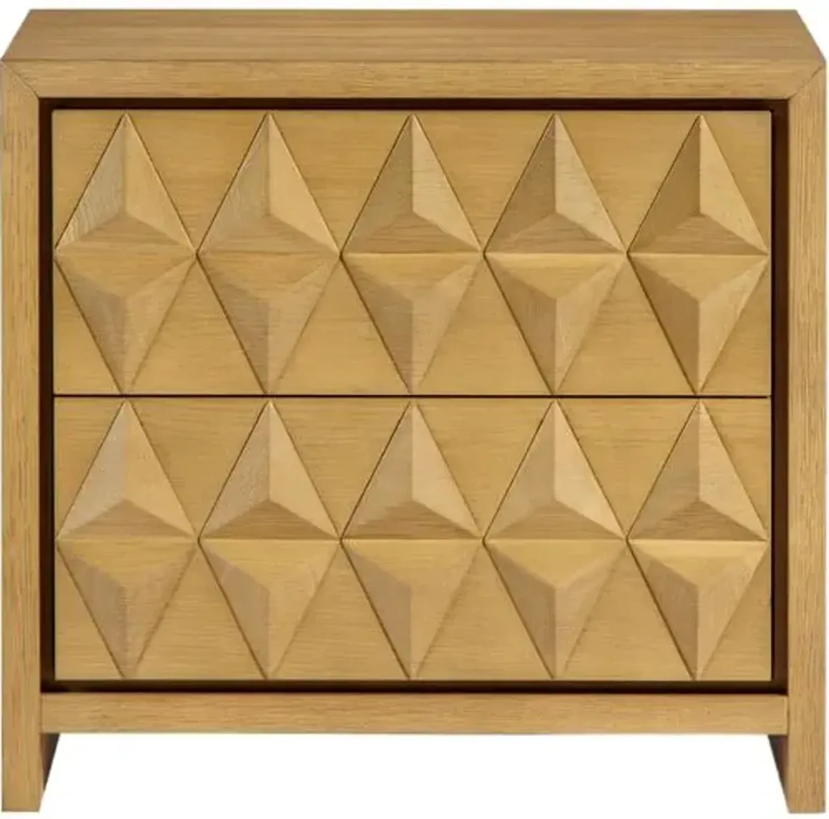 Viaro 2-Drawer Nightstand - Light Oak - Tulsi Home