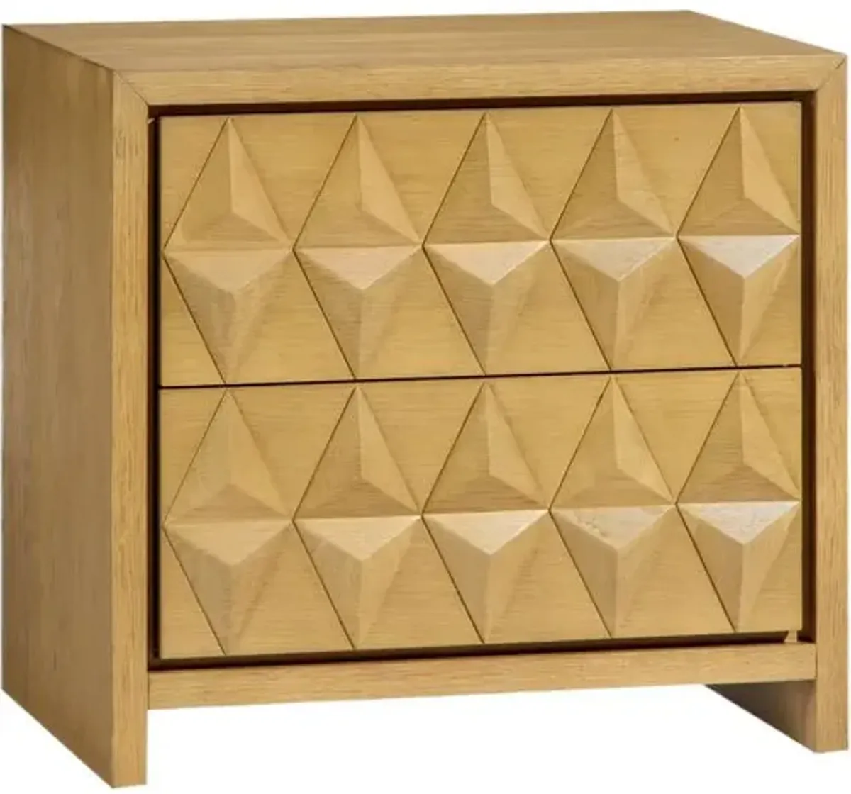 Viaro 2-Drawer Nightstand - Light Oak - Tulsi Home