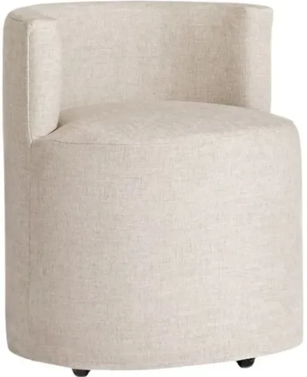 Serava Performance Linen Slipcover Dining Chair - Oatmeal - Tulsi Home - Ivory