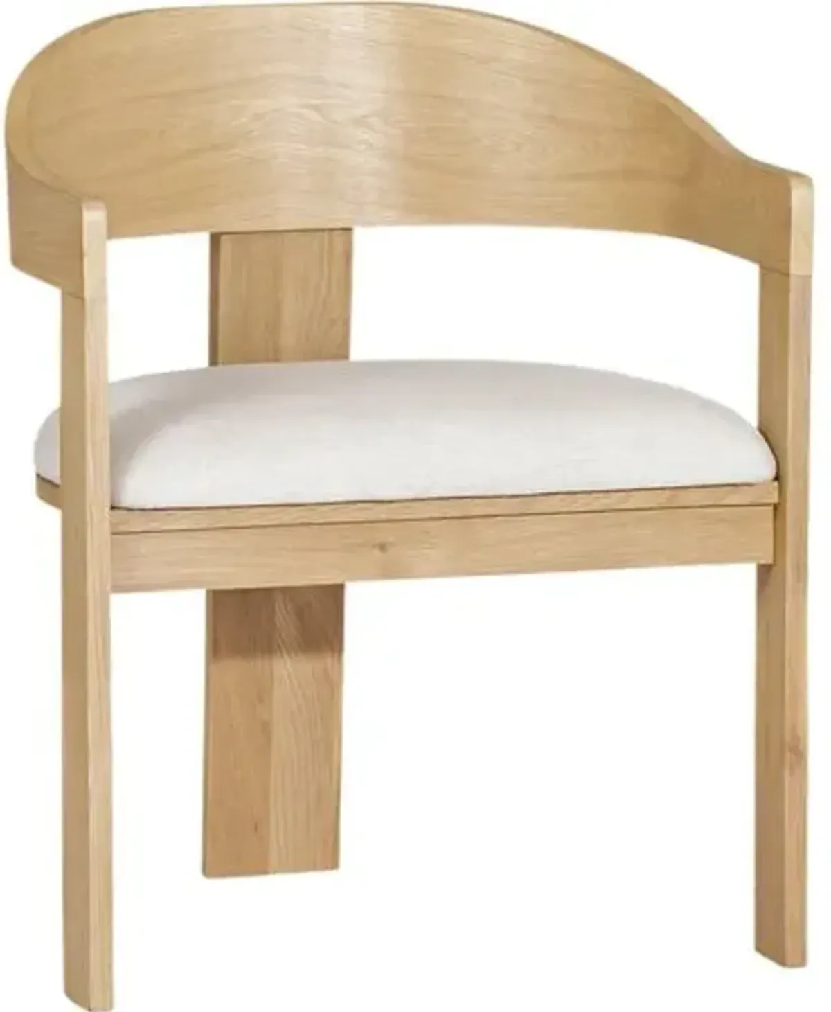 Marloe Performance Dining Arm Chair - Light Oak/Dove Linen - Tulsi Home - Beige