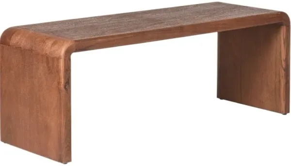 Griffin Waterfall Bench, Walnut