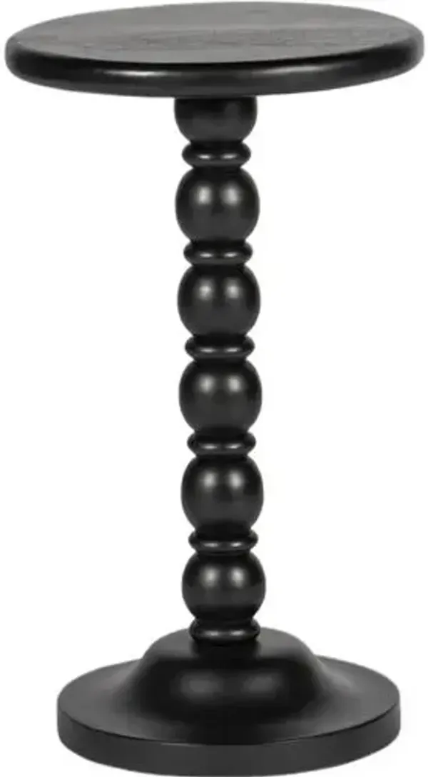 Thalyn Spindle Drink Table - Tulsi Home - Black