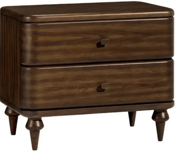 Tahlia 2-Drawer Nightstand - Walnut - Tulsi Home