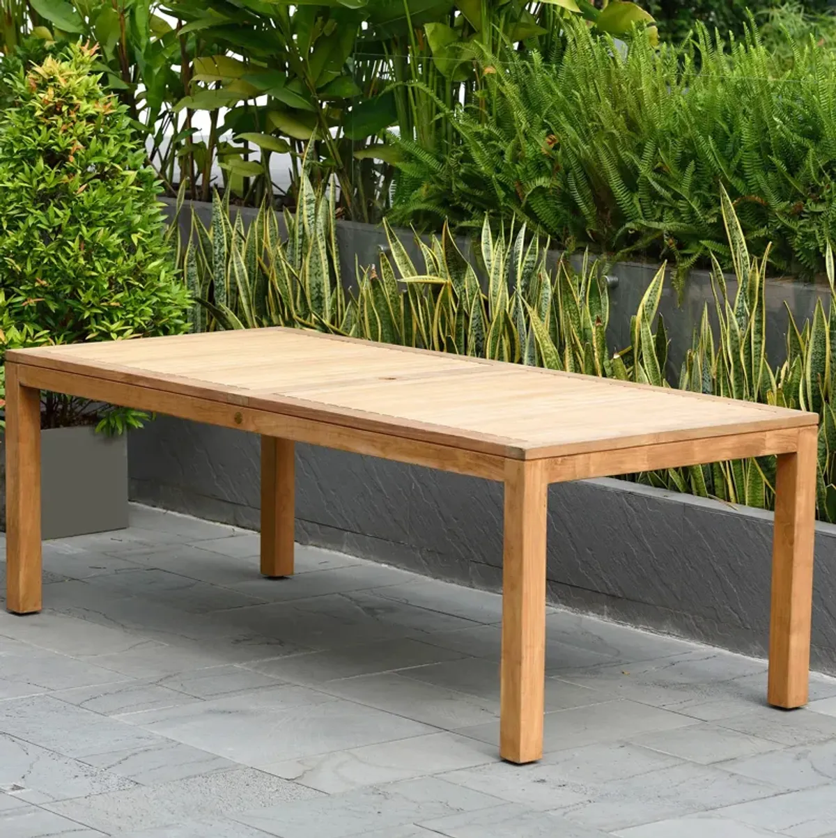 Lanai 9-Pc Outdoor Rectangular Teak Dining Set - Gray