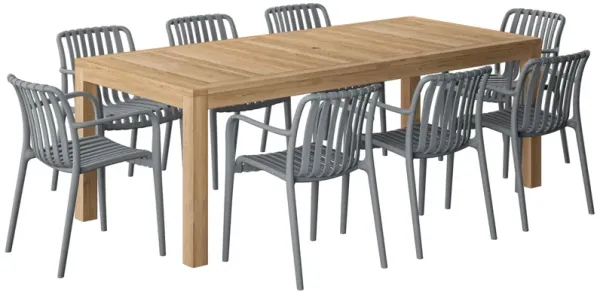 Lanai 9-Pc Outdoor Rectangular Teak Dining Set