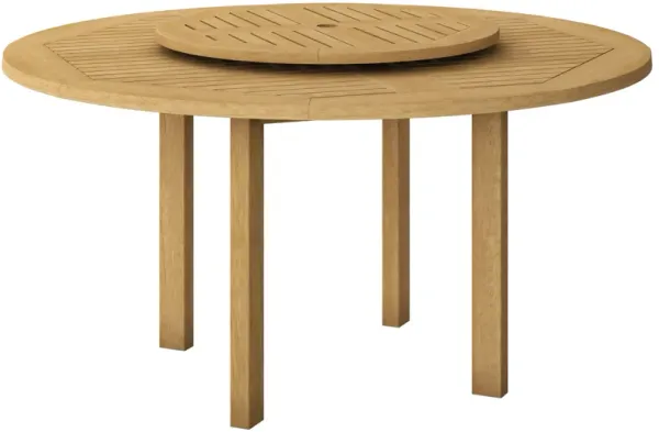 Samos Round Outdoor Eucalyptus Dining Table - Natural