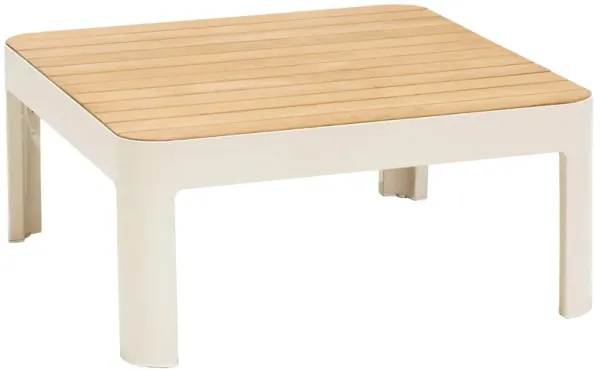 Dalston Square Teak Outdoor Coffee Table - White
