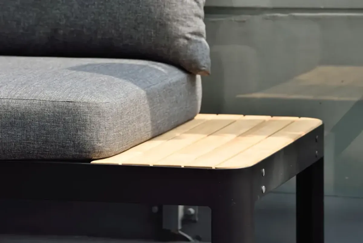 Dalston Outdoor Teak/Aluminum Sofa