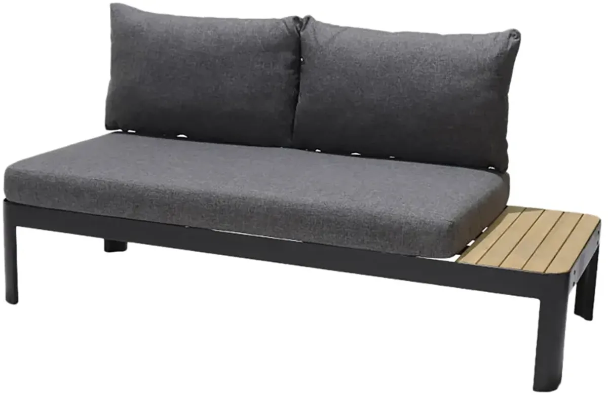 Dalston Outdoor Teak/Aluminum Sofa
