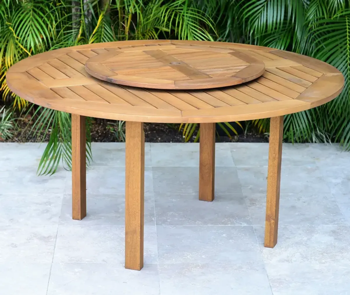 Astor 7-Pc Round Outdoor Eucalyptus Dining Set - White