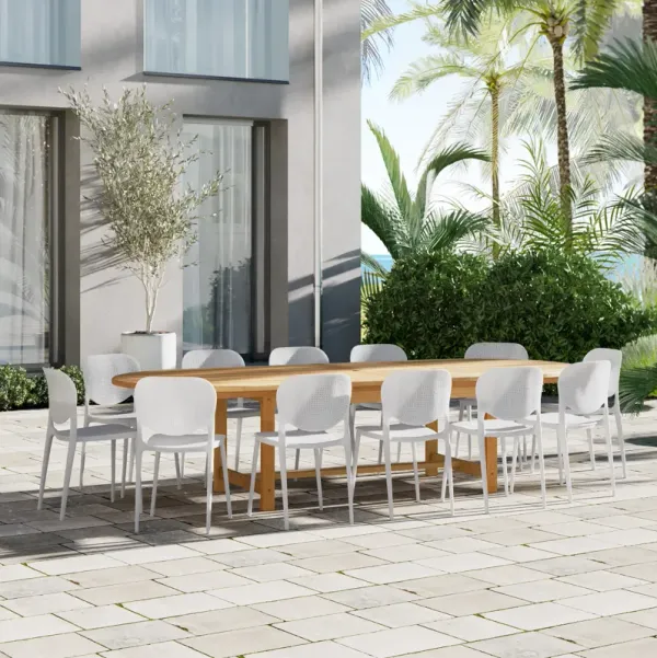 Astor 13-Pc Oval Deluxe Extension Outdoor Teak Dining Set