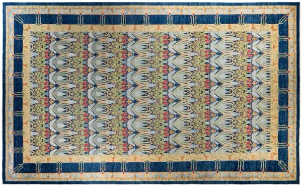One-of-a-Kind Hand-Knotted Blue Rug, 19'6" x 11'6"