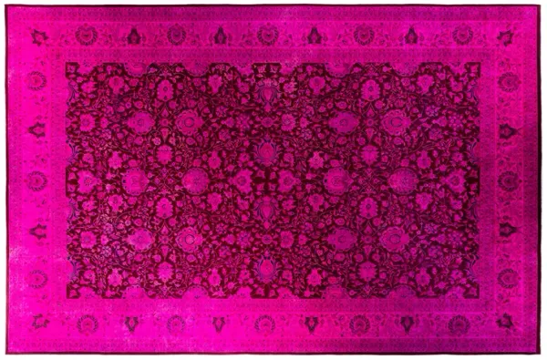 One-of-a-Kind Hand-Knotted Pink Rug, 12' x 18'2"