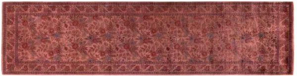 One-of-a-Kind Hand-Knotted Pink Rug, 2'7" x 10'2"