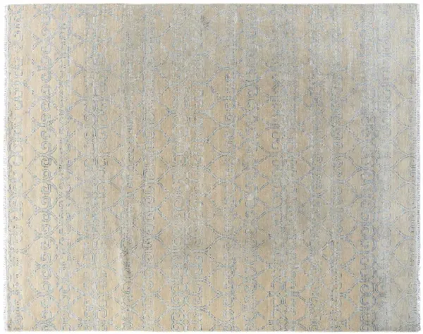 One-of-a-Kind Hand-Knotted Beige Rug, 8' x 9'10"