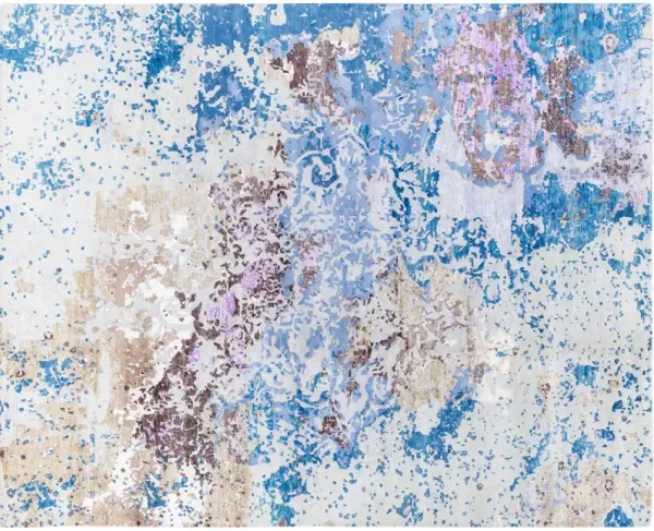 One-of-a-Kind Hand-Knotted Navy Rug, 8'3" x 10'2"