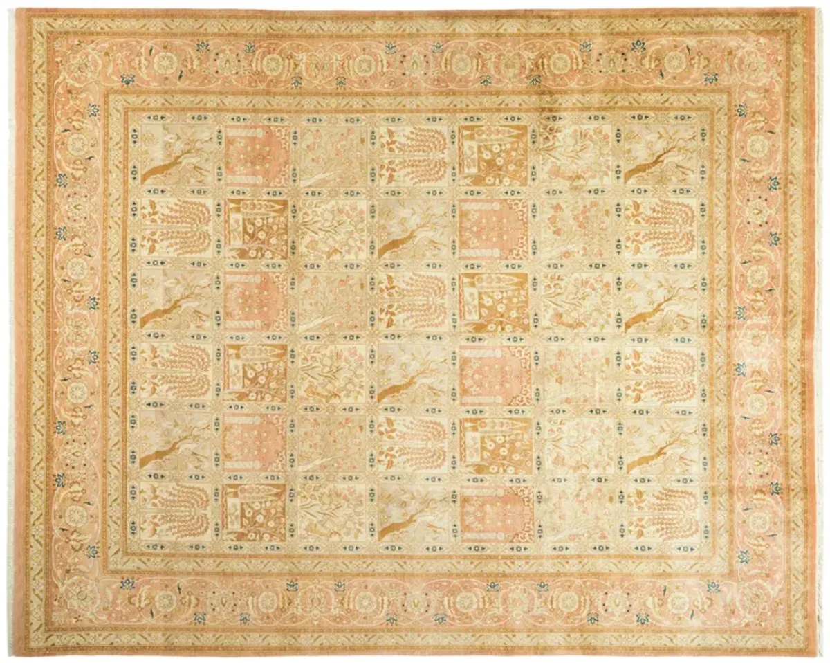 One-of-a-Kind Hand-Knotted Pink Rug, 8'1" x 9'10"