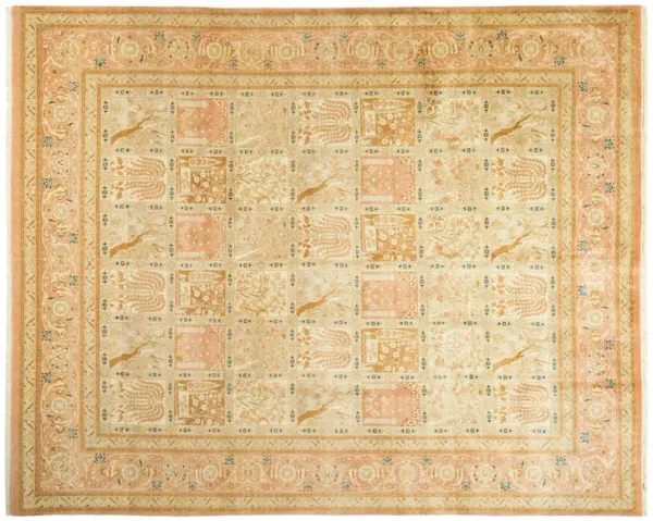 One-of-a-Kind Hand-Knotted Pink Rug, 8'1" x 9'10"