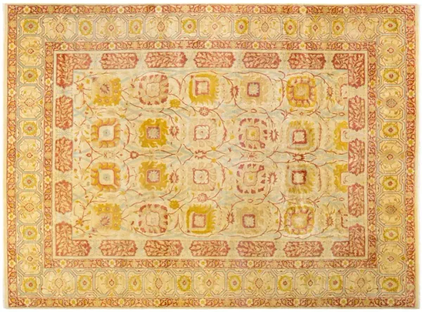 One-of-a-Kind Hand-Knotted Yellow Rug, 10'1" x 14'