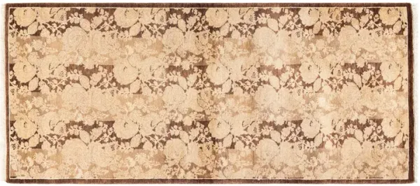One-of-a-Kind Hand-Knotted Brown Runner - 2'8" x 6'1"
