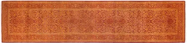 One-of-a-Kind Hand-Knotted Orange Runner - 2'8" x 11'9"