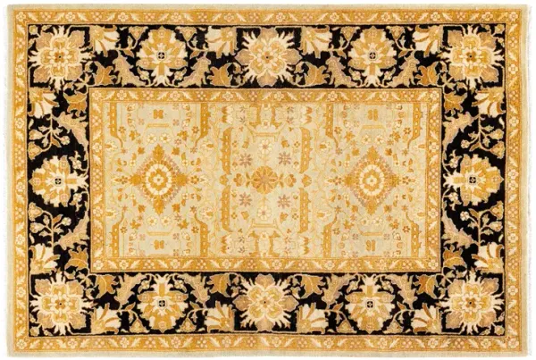 One-of-a-Kind Hand-Knotted Yellow Ottoman Rug, 4' 3" x 6' 4"