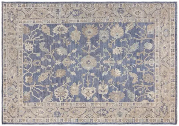 One-of-a-Kind Hand-Knotted Oushak Gray Rug, 6'1" x 8'10"