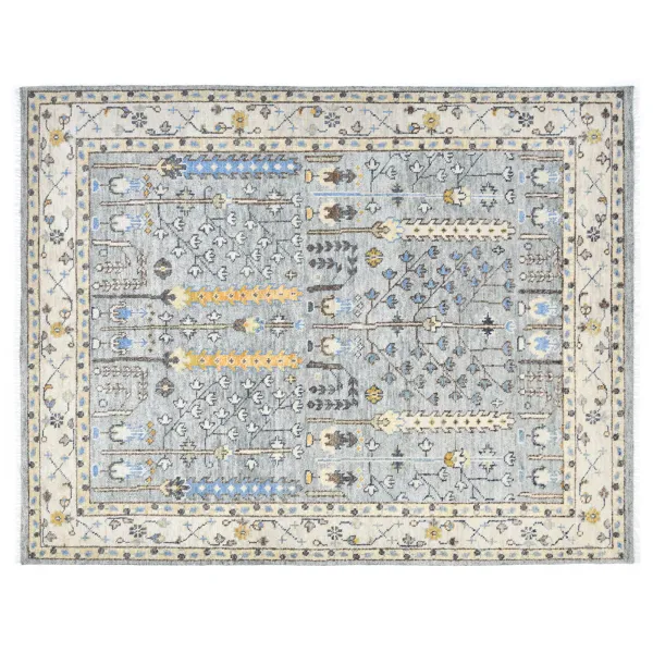 Nellie Hand-Knotted Rug, Light Gray