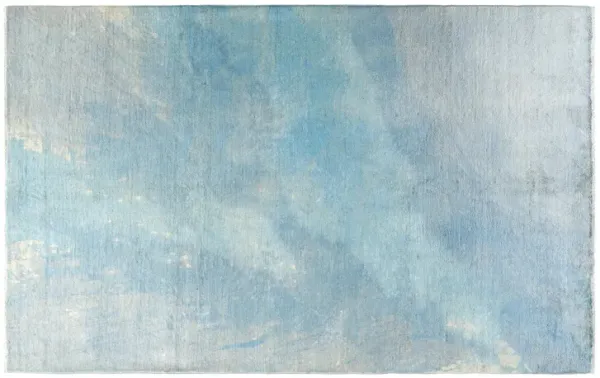 One-of-a-Kind Hand-Knotted Gray Rug, 5'10" x 9'3"