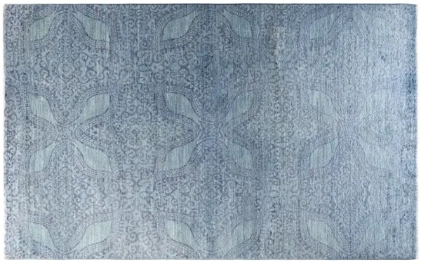 One-of-a-Kind Hand-Knotted Gray Rug, 6' x 9'7"