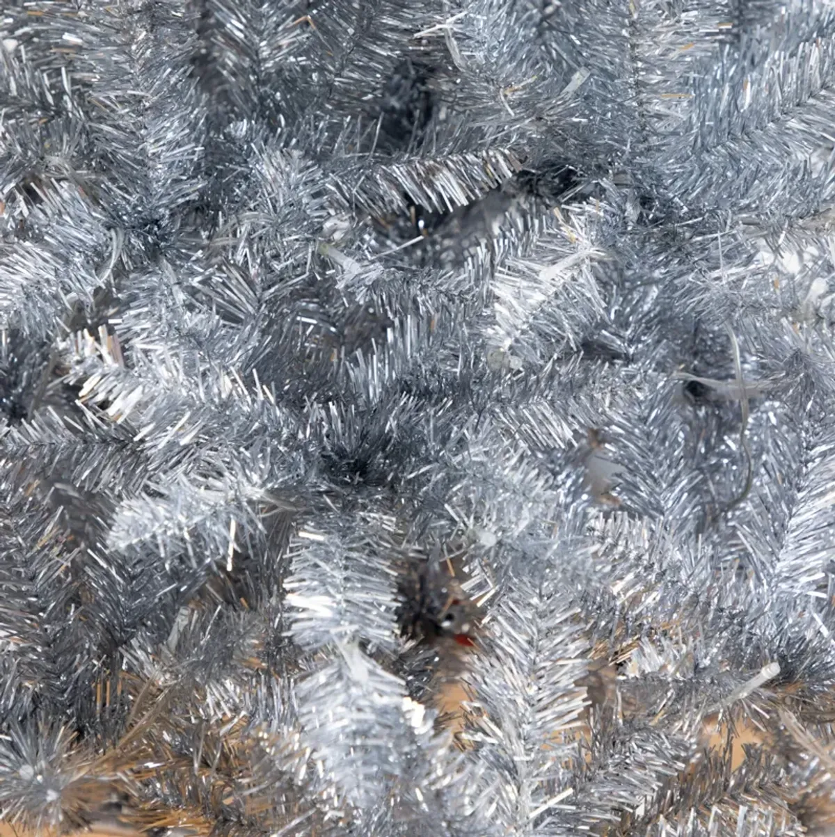 6-ft Silver Christmas Tree with 300 Cool White LED Lights