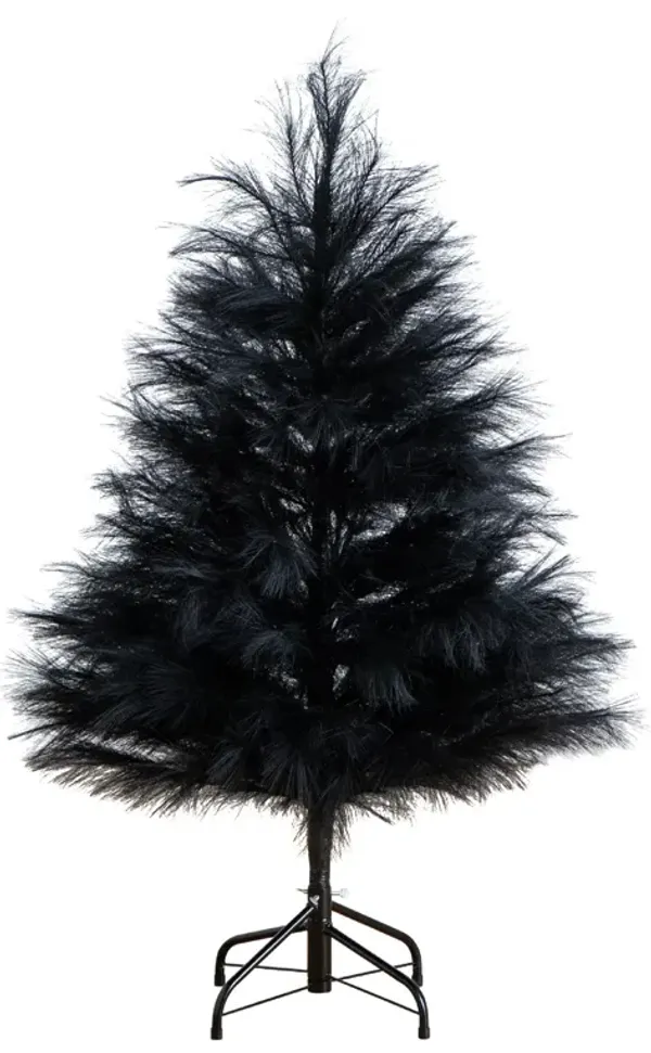 Halloween Black Pampas Grass Christmas Tree