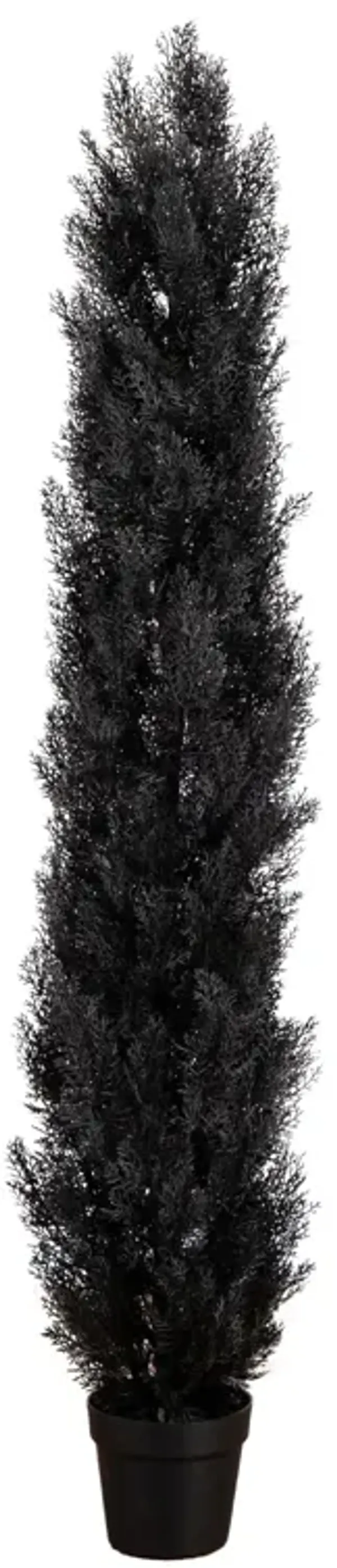 6-ft UV Resistant Halloween Black Cedar Tree (Indoor/Outdoor)