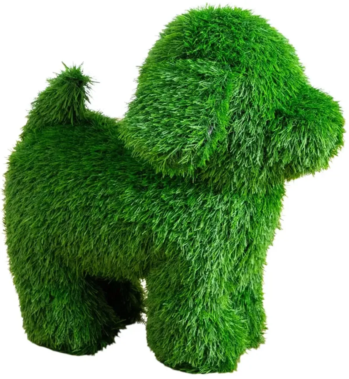 20-in UV Resistant Grass Garden Plush Topiary Puppy Dog (Indoor/Outdoor) - Green
