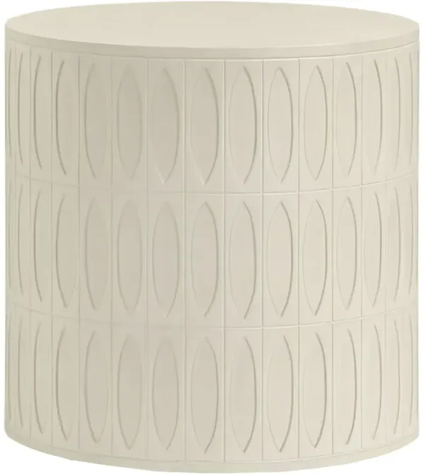 Mateo Indoor/Outdoor End Table - White Concrete