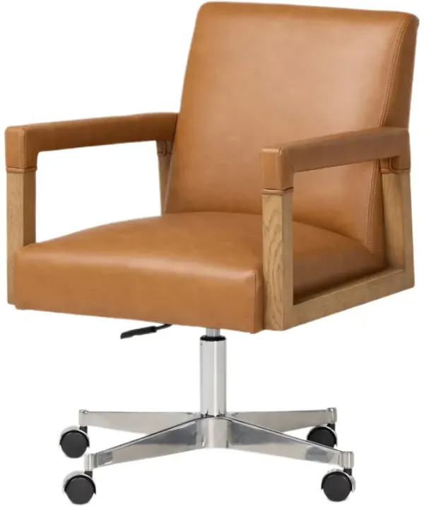 Fairlee Leather Desk Chair, Sierra Butterscotch