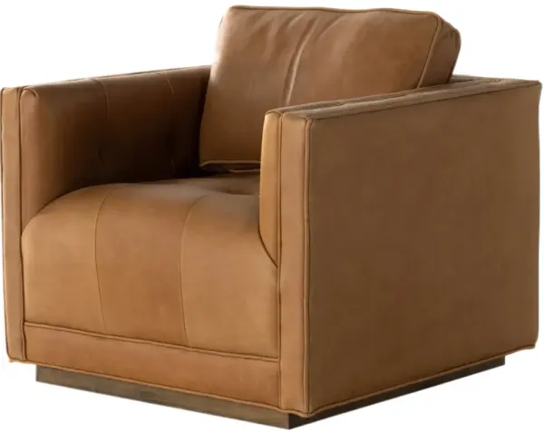 Florin Leather Swivel Chair