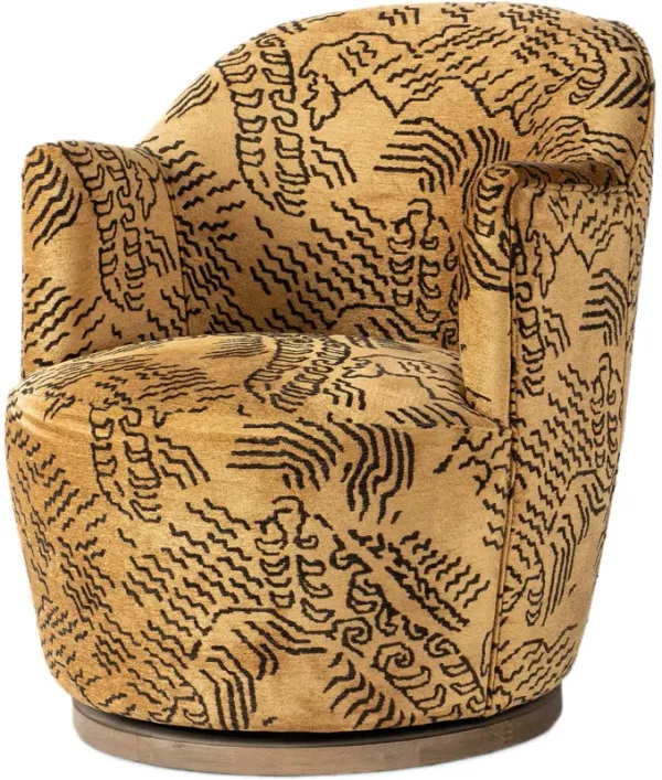 Lillian Swivel Chair - Balkan Ochre