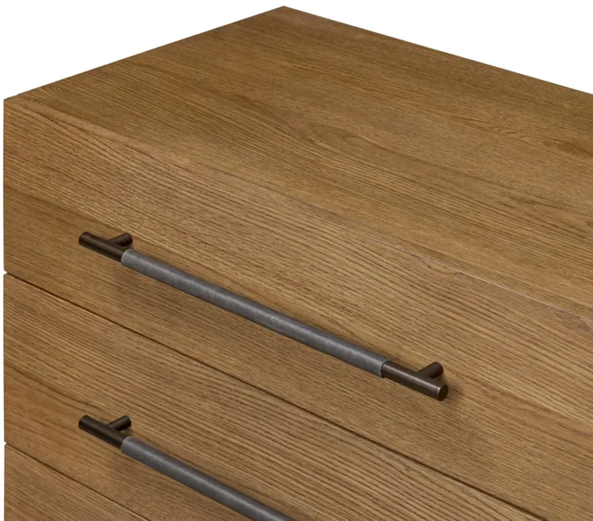 Jeremiah 6-Drawer Oak Dresser - Brown