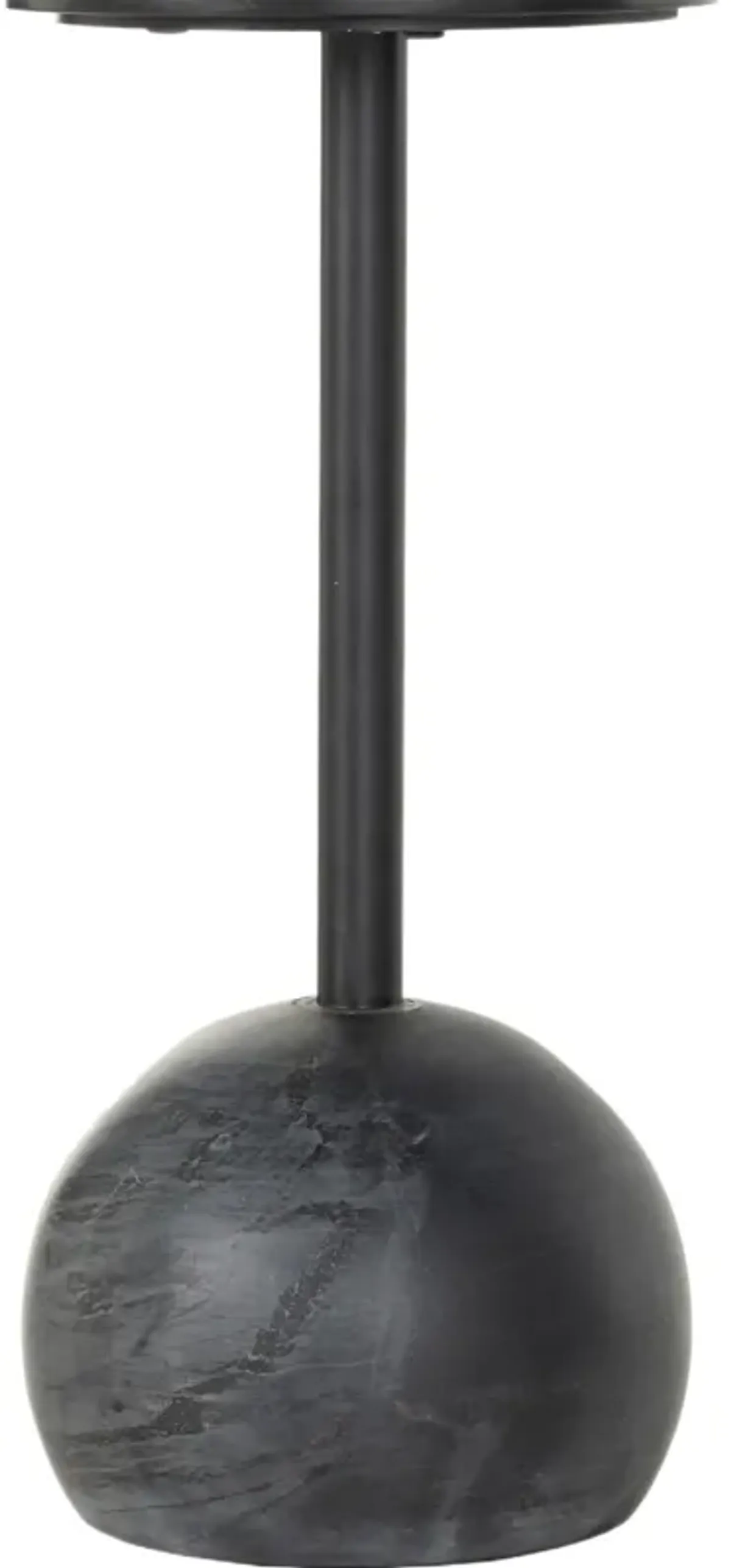 Davis Marble Accent Table - Black - 18.75Hx10Wx10D in