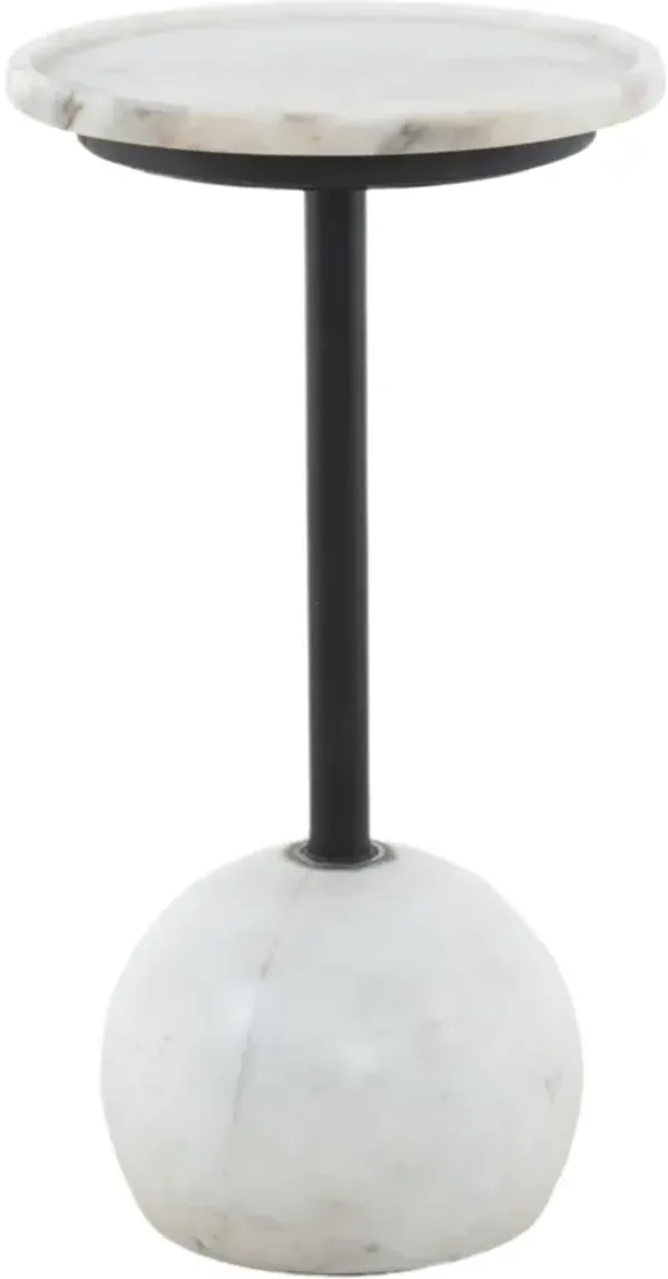 Davis Marble Accent Table - White - 18.75Hx10Wx10D in