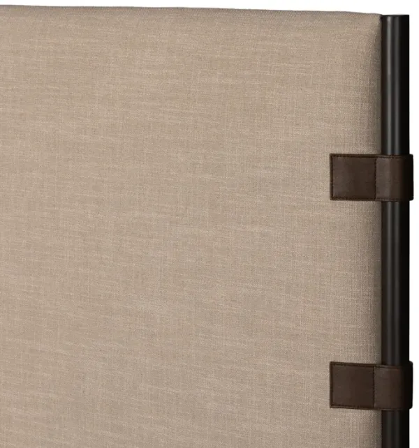 Winslow Linen Bed, Palm Ecru