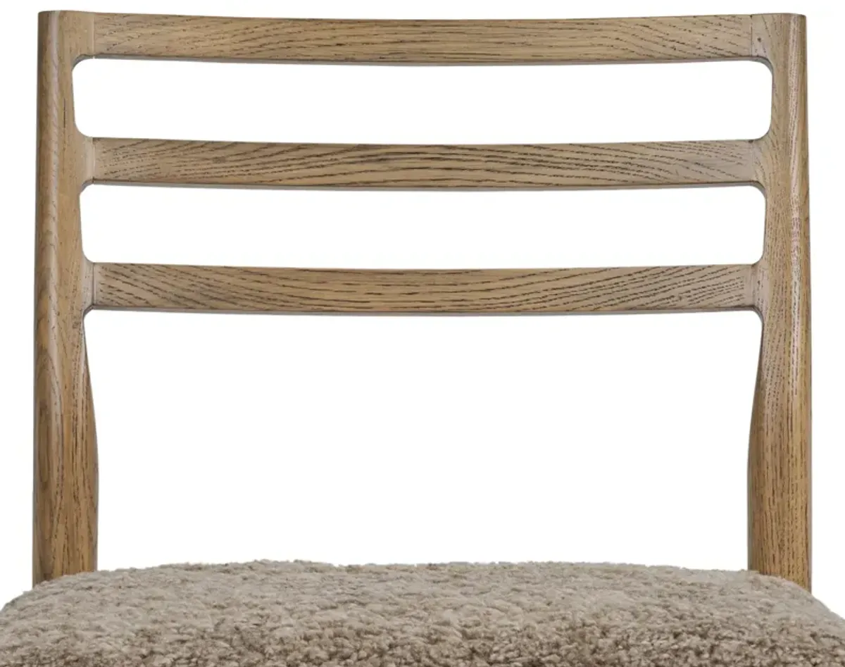 Noah Shearling Counter Stool - Taupe Shearling